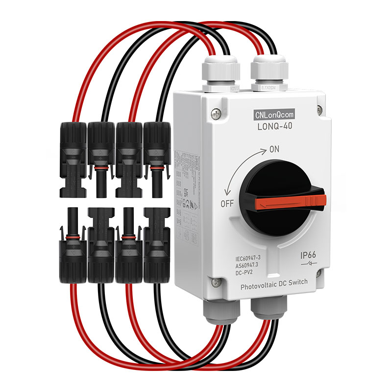 Interruptor de desconexión fotovoltaica DC1200V 32A con cable fotovoltaico 2 pulgadas 2 salidas